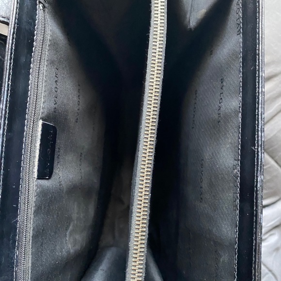 Vintage Bvlgari Black Leather Shoulder Bag - Picture 8 of 9